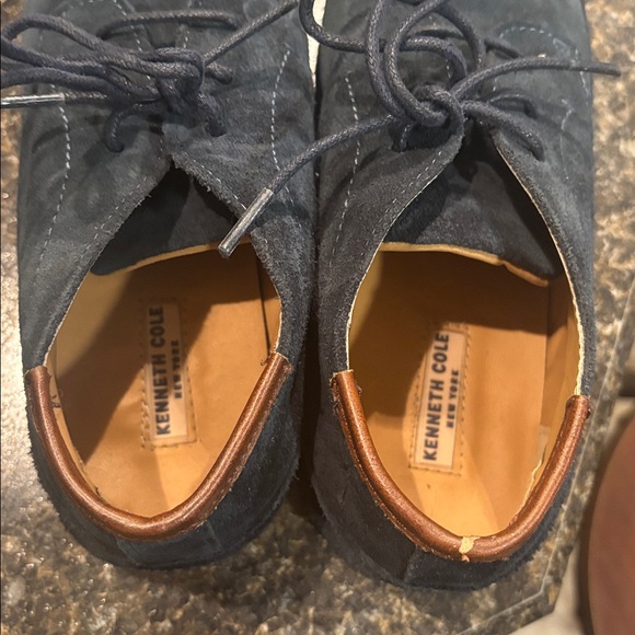 Worn once, excellent condition. Real deal suede navy size 4 boys shoe - Picture 7 of 8